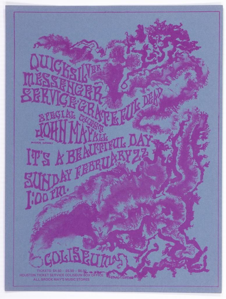 1970 Grateful Dead Houston Coliseum Flyer (1 of 2)