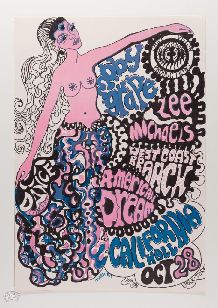 1967 Moby Grape California Hall Poster (1 of 2)