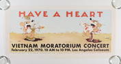 1970 Have A Heart Vietnam Moratorium Concert Poster