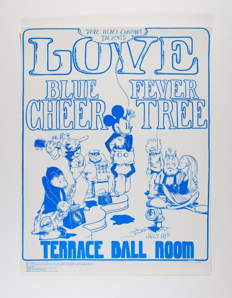 1970 Love Blue Cheer Terrace Ballroom Poster