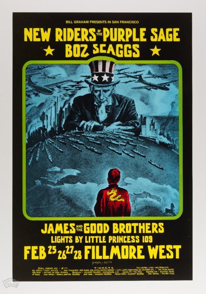 1971 BG-271 New Riders Fillmore West Poster (1 of 2)