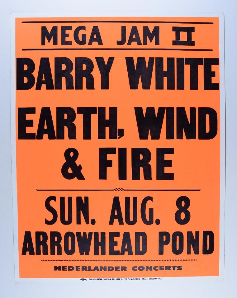 1982 Barry White Earth Wind & Fire Cardboard Poster (1 of 2)