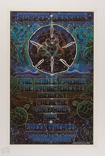 1999 Phil Lesh & Friends Greek Theatre Signed Poster: This poster is signed by the artist, Michael Everett!  This poster was created for Phil Lesh &amp; Friends performing with The String Cheese Incident in August 1999. This is the first time it is appea