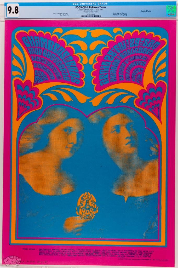 1967 FD-59 Iron Butterfly Avalon Signed Poster 9.8 (1 of 1)