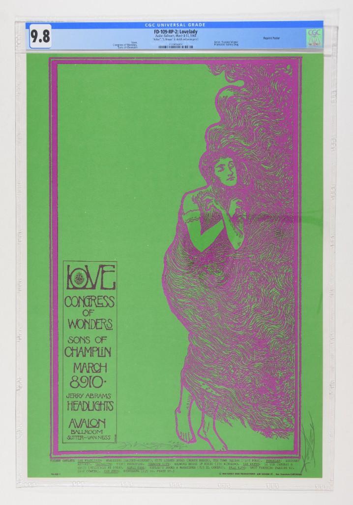 1968 FD-109 Love Avalon 2x Signed RP2 Poster 9.8 (1 of 2)