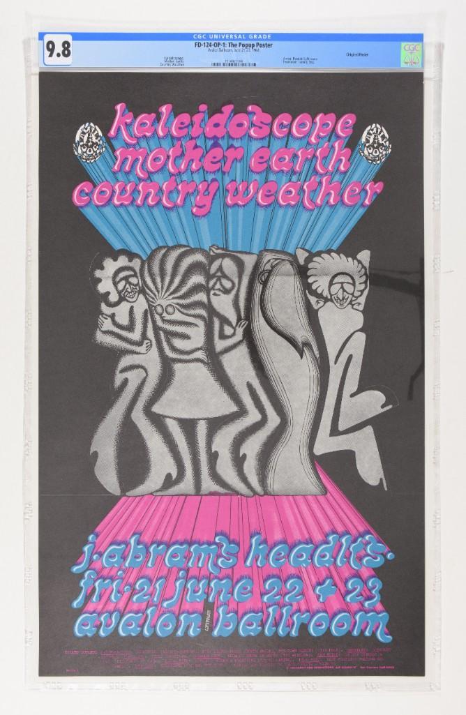 1968 FD-124 Kaleidoscope Avalon Poster 9.8 (1 of 2)