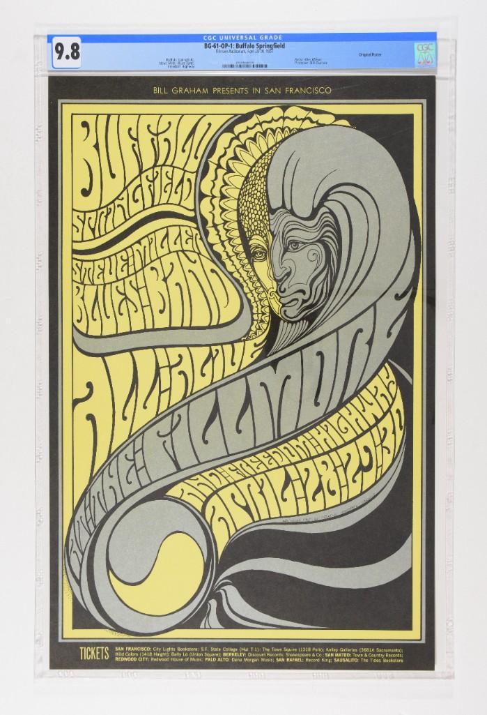 1967 BG-61 Buffalo Springfield Fillmore Poster 9.8 (1 of 2)