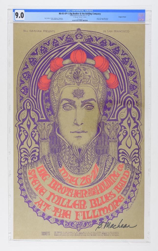 1967 BG-65 Big Brother Fillmore Signed Poster 9 (1 of 2)