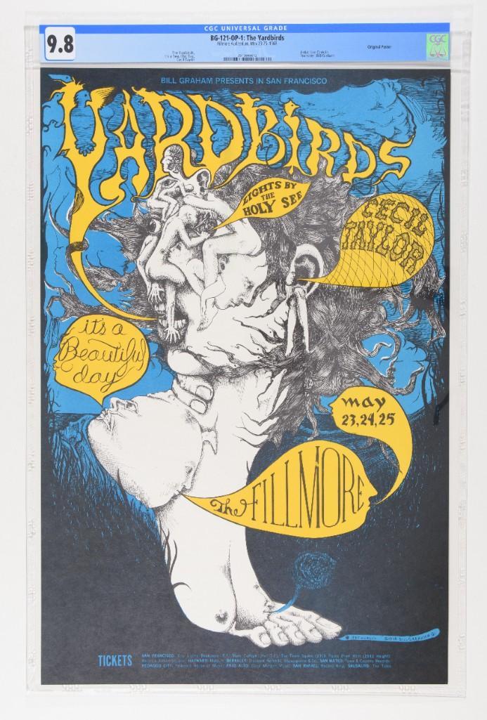 1968 BG-121 The Yardbirds Fillmore Poster 9.8 (1 of 2)