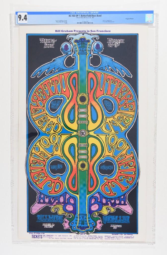 1969 BG-166 Butterfield Blues Fillmore West Poster 9.4 (1 of 2)