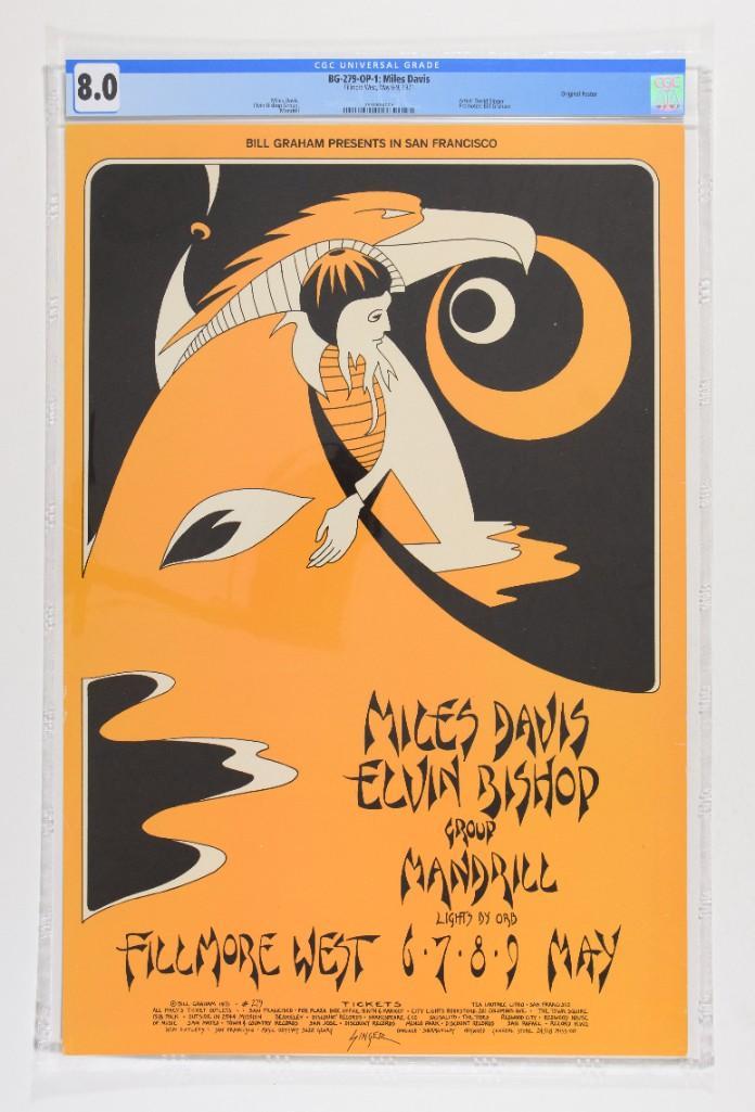 1971 BG-279 Miles Davis Fillmore West Poster 8 (1 of 2)