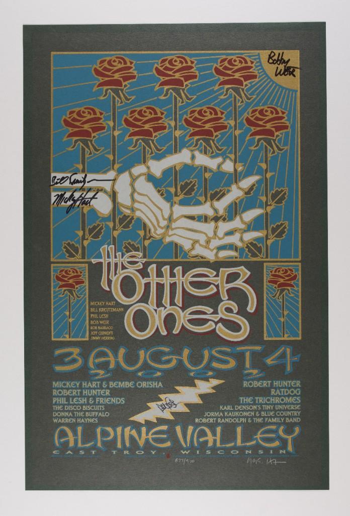2002 The Other Ones Alpine Valley Band Signed LE Poster (1 of 2)
