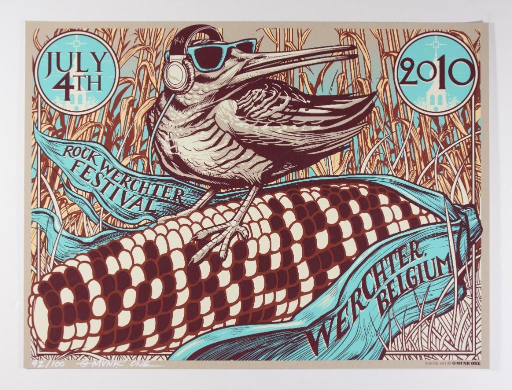 2010 Pearl Jam Werchter Fest Belgium Signed LE Poster (1 of 2)