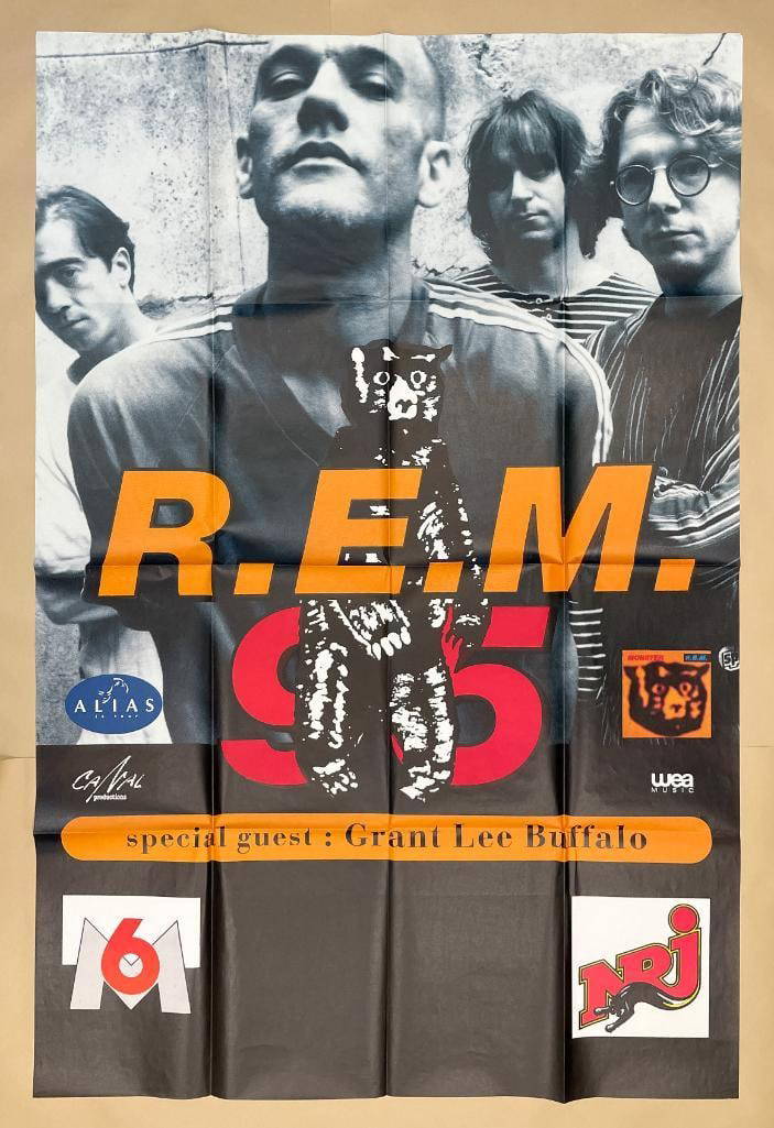 1995 R.e.m. Monster Tour Giant Sized Promo Poster Near Mint 85 Auction