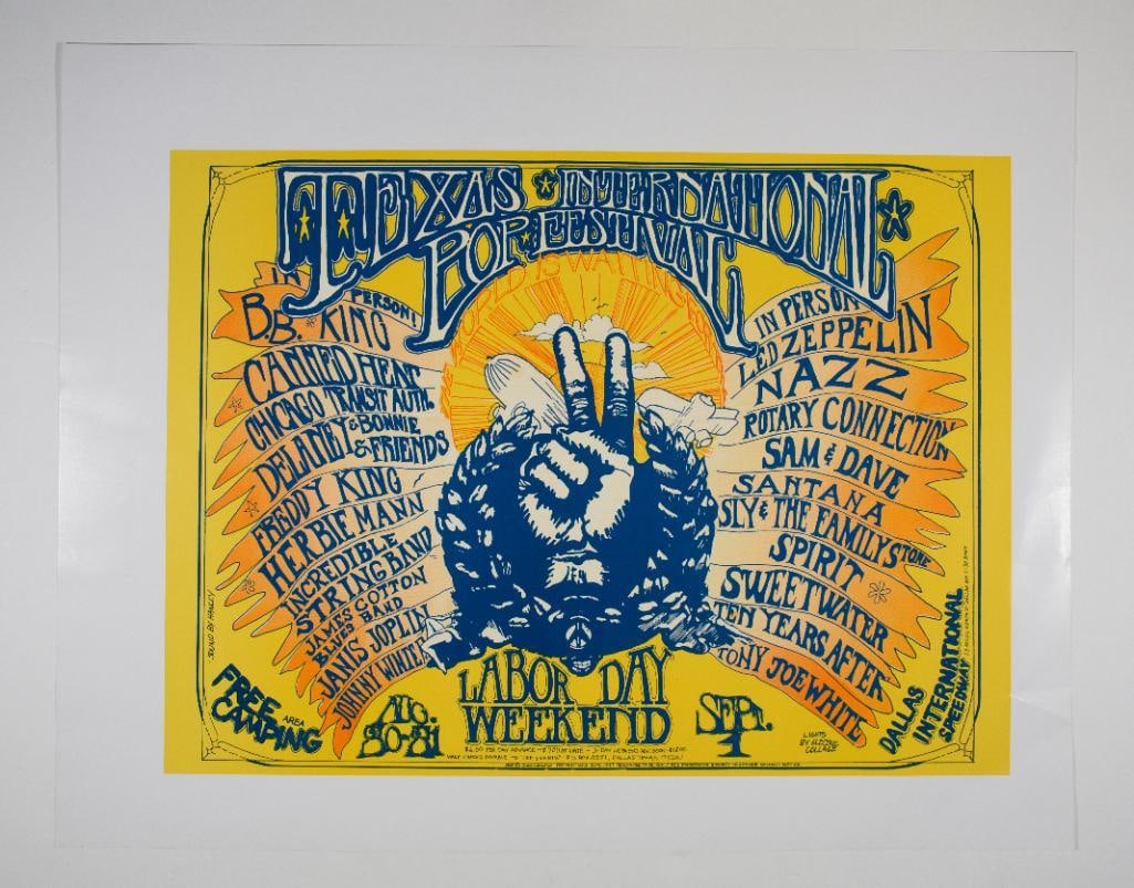 1969 Led Zeppelin Janis Joplin Texas International Pop Festival