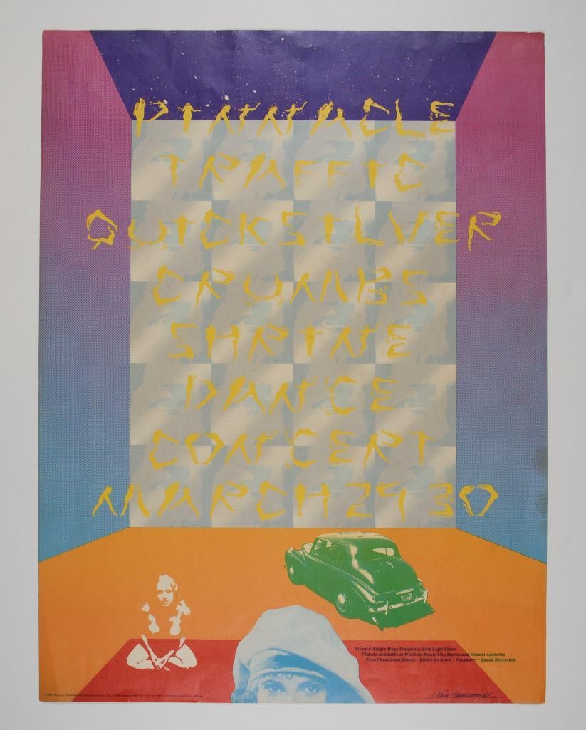 1968 AOR-3.67 Traffic Quicksilver Shrine Auditorium Poster Extra Fine 69 (1 of 2)