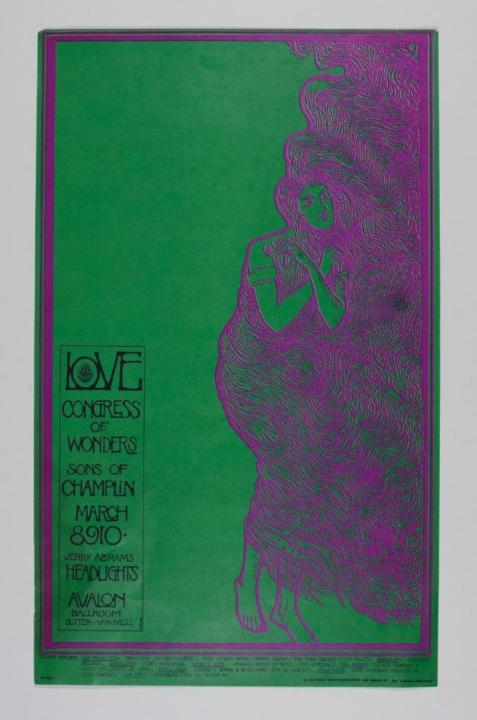1968 FD-109 Love Avalon Ballroom Poster Excellent 73 (1 of 2)