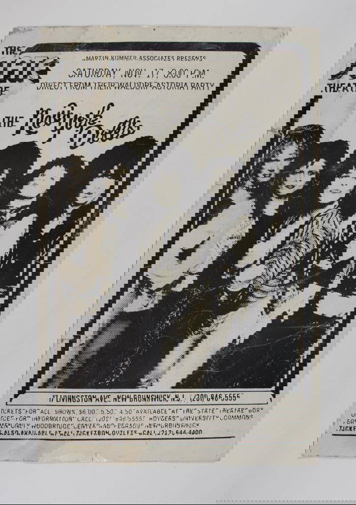 1973 New York Dolls State Theatre Brunswick Nj Poster Extra Fine 63 Auction