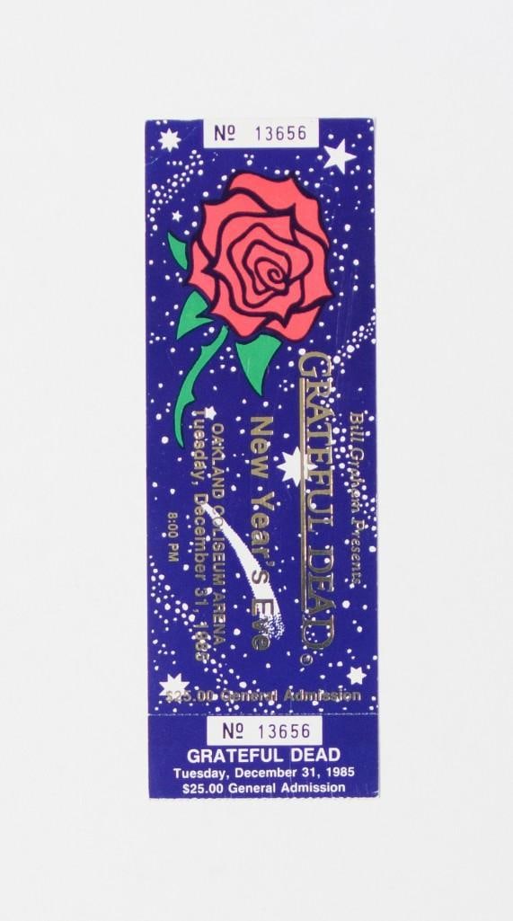 1985 Grateful Dead New Years Eve Oakland Coliseum Ticket Near Mint 87 (1 of 2)