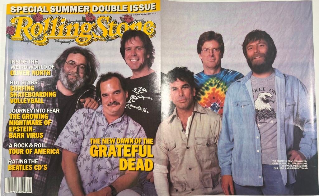 July 15 1987 Rolling Stone The Grateful Dead Double Issue 504/505 Magazine Very Good+: July 15 1987 Rolling Stone The Grateful Dead Double Issue 504/505 Magazine Very Good+ This Rolling Stone double issue was released in July 1987 and features The Grateful Dead. The significance of