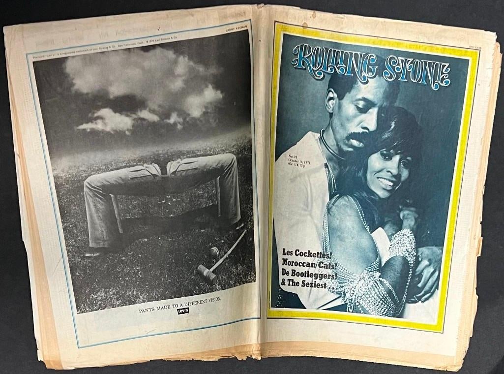 October 14 1971 Rolling Stone Ike and Tina Turner Issue 93 Very Good+: October 14 1971 Rolling Stone Ike and Tina Turner Issue 93 Very Good+ This Rolling Stone issue from October 1971 features an article on the legendary Ike and Tina Turner. The significance of Roll