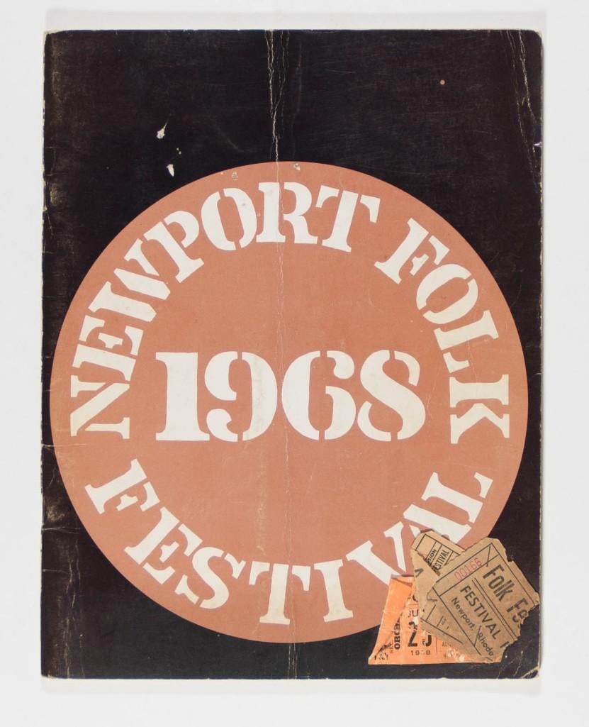 1968 Big Brother Janis Joplin Joan Baez Newport Folk Festival Program with Ticket Stubs Extra Fine 6 (1 of 3)