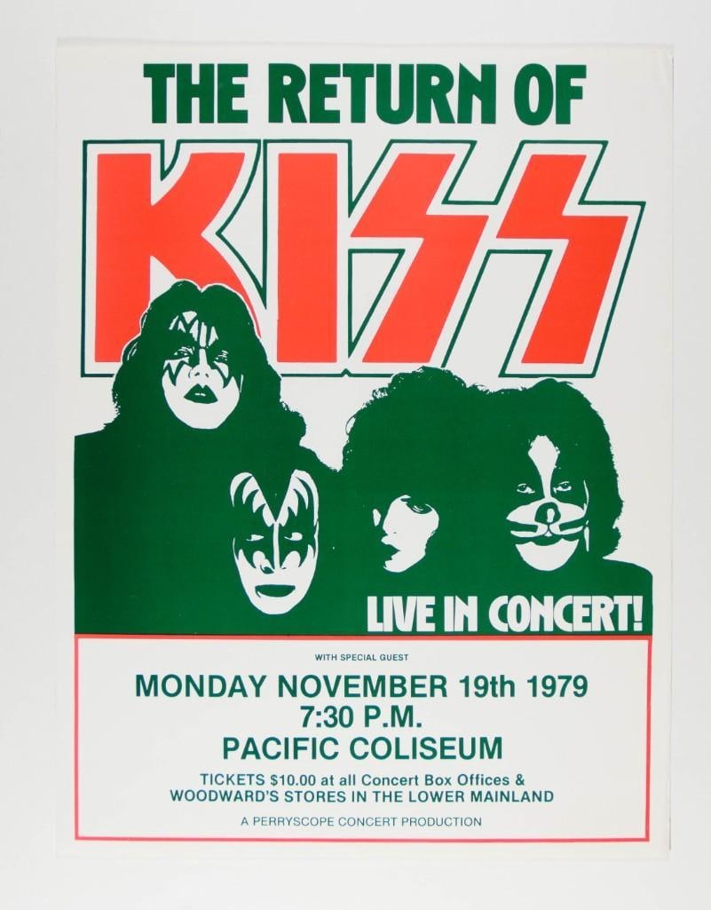 1979 KISS Pacific Coliseum Poster Excellent 77 (1 of 1)