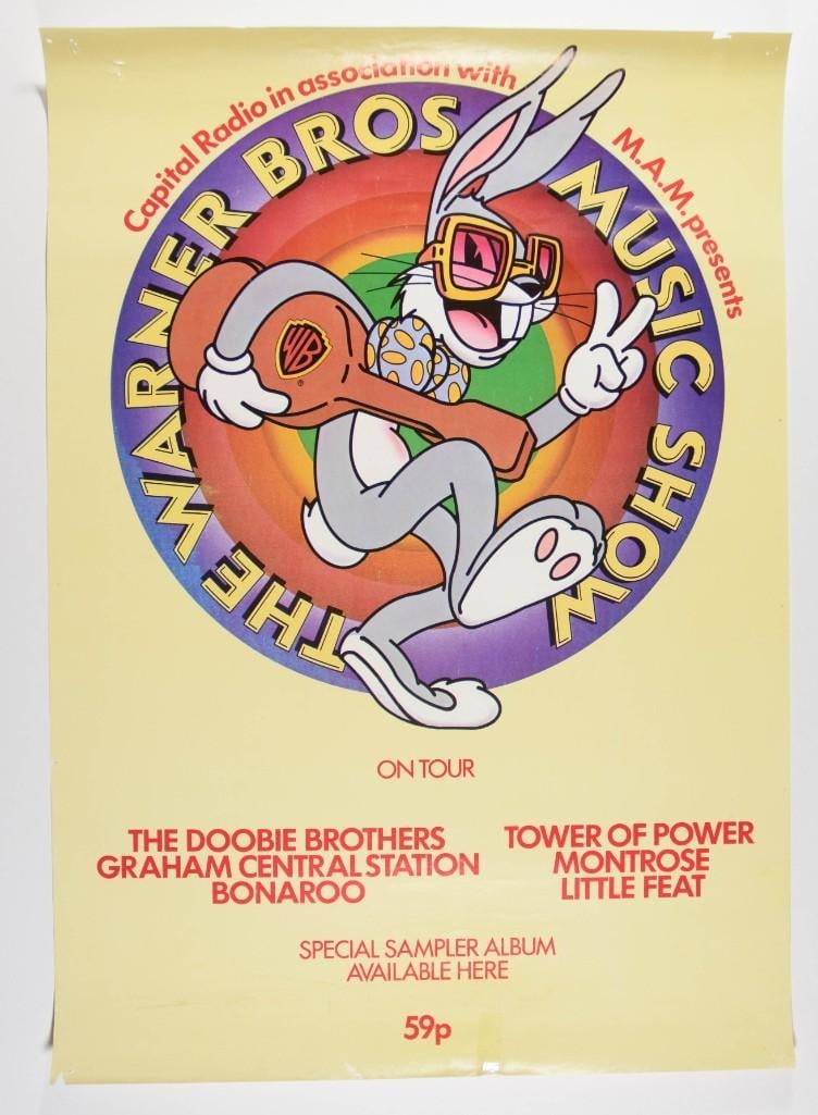 1975 Little Feat Doobie Brothers The Warner Bros Music Show Tour Poster Excellent 73 (1 of 2)