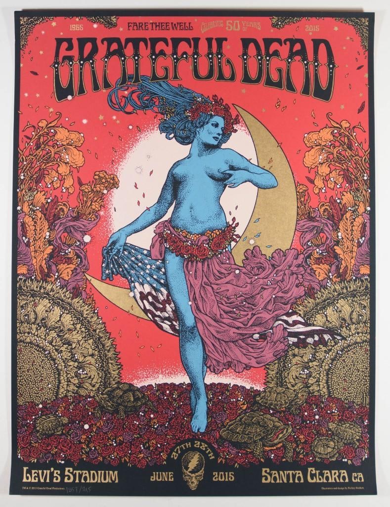 2015 Grateful Dead Fare Thee Well Levis Stadium Santa Clara LE Poster Near Mint 81 (1 of 2)