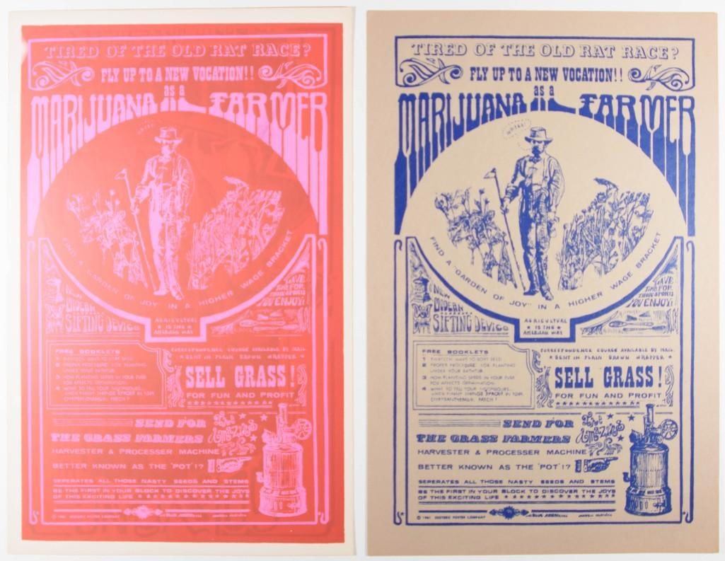 Lot of 2 Vintage 420 Related Headshop Posters (1 of 5)
