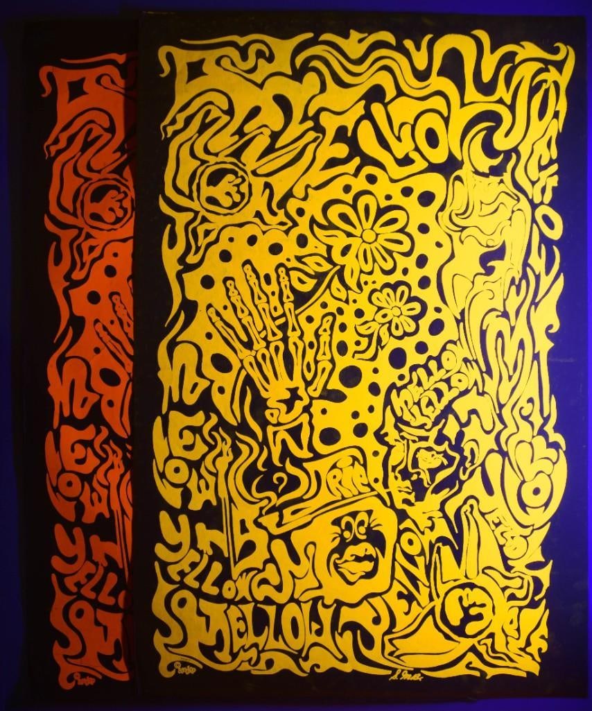 Lot of 2 Mellow Yellow 1967 Headshop Posters (1 of 4)