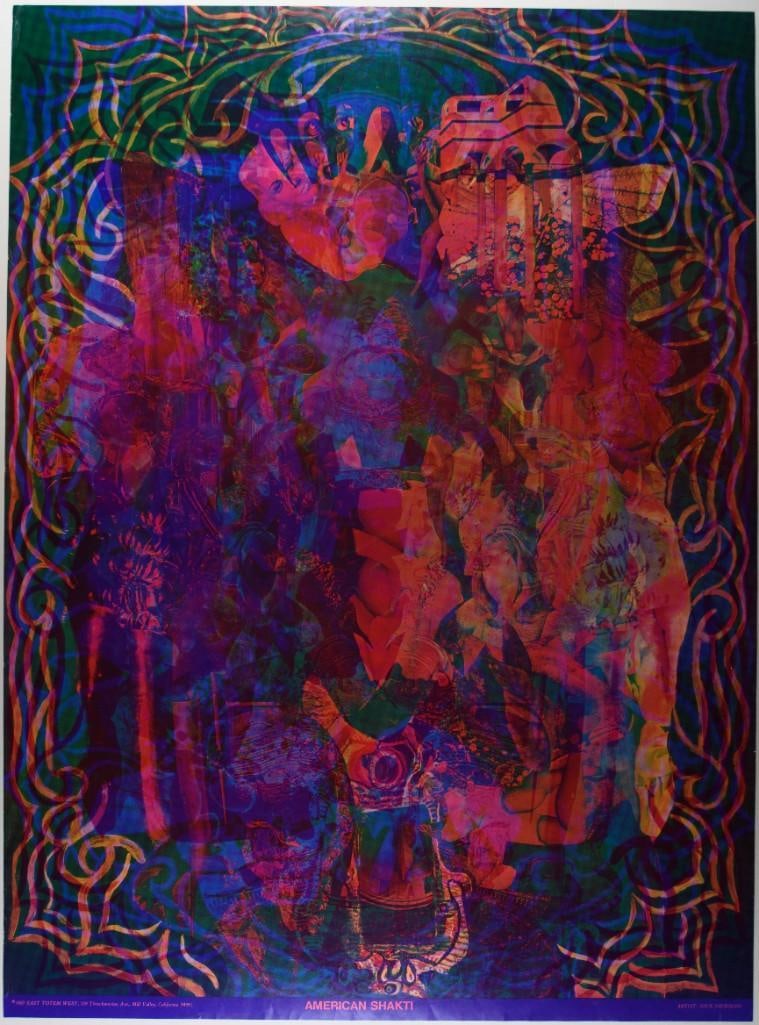 1967 East Totem West American Shakti Headshop Poster Near Mint 83 (1 of 2)
