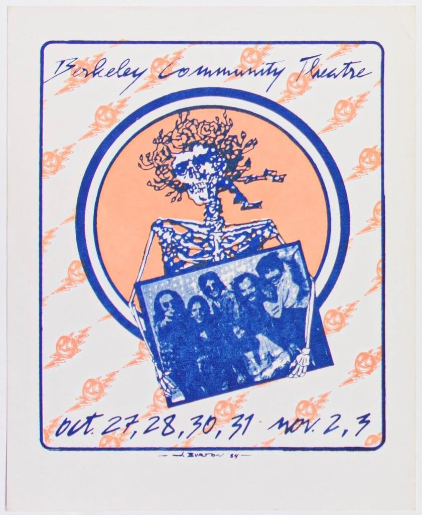 1984 Grateful Dead Halloween Run Berkeley Community Theatre Flyer Near Mint 83 (1 of 2)