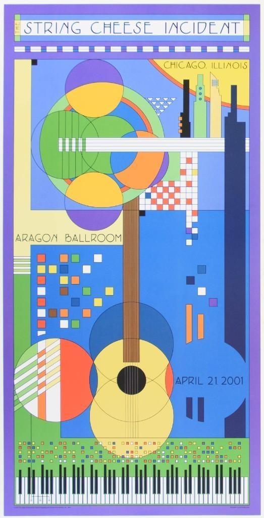 2001 String Cheese Incident Aragon Ballroom Chicago Poster Near Mint 89 (1 of 2)