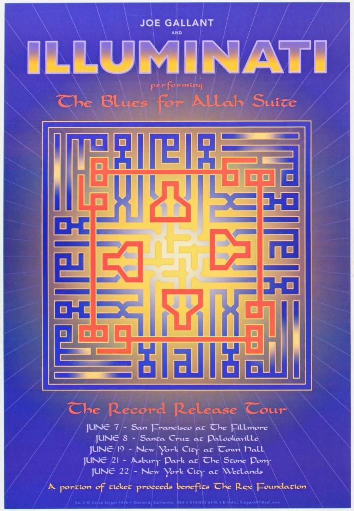 1996 Joe Gallant & Illuminati Tour Poster Near Mint 89 (1 of 2)