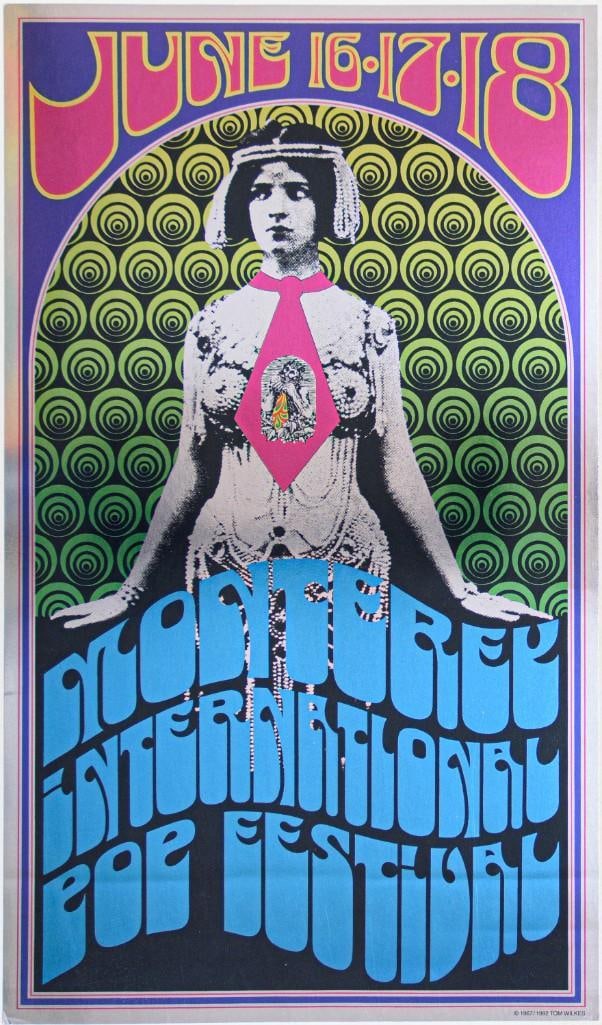 1993 AOR-3.5 The Monterey International Pop Festival RP3 Poster Excellent 73 (1 of 2)