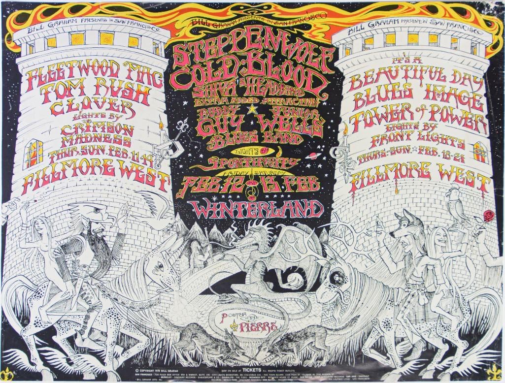 1971 BG-270 Fleetwood Mac Steppenwolf Winterland & Fillmore West Poster Poster Extra Fine 60 (1 of 2)