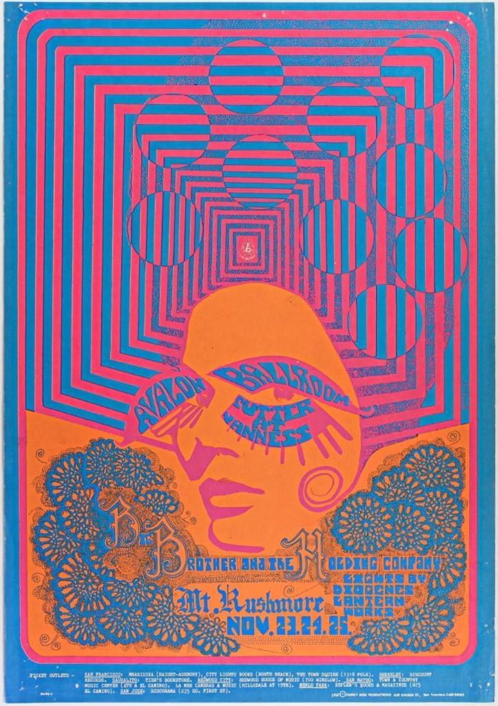 1967 FD-93 Big Brother Janis Joplin Avalon Ballroom Poster Excellent 71 (1 of 2)