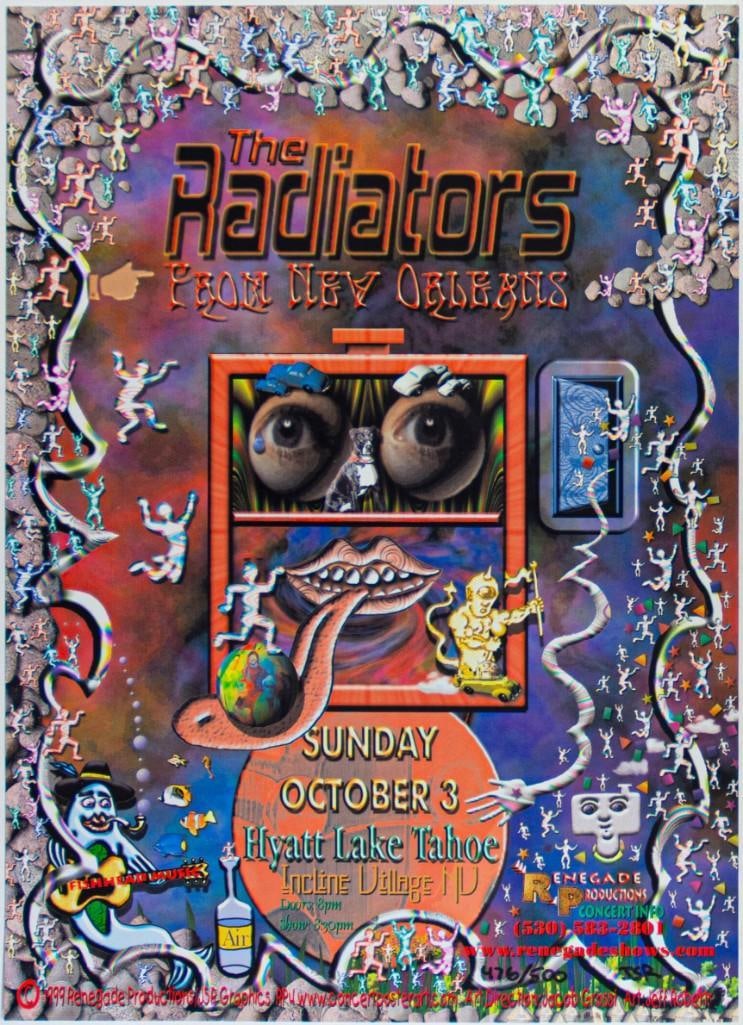 1999 The Radiators Hyatt Incline Village Lake Tahoe LE Signed Roberts Poster Near Mint 89 (1 of 2)