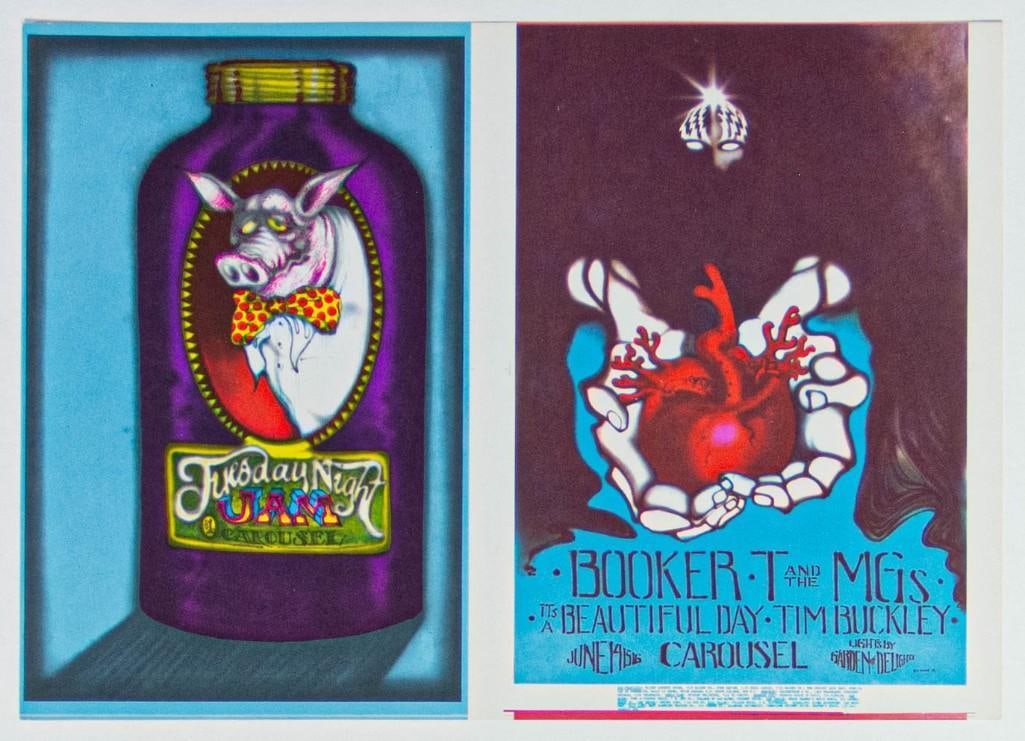 1968 Uncut Sheet of 2 Stanley Mouse Carousel Ballroom Handbills Near Mint 89 (1 of 2)