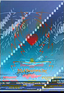 1987 It's A Beautiful Day Moby Grape Marin Civic Center Poster Near Mint 85: This Stanley Mouse poster was designed for&#160;It&#39;s A Beautiful Day,&#160;Moby Grape and more appearing at The Flint Center &amp; Marin Civic Center in February 1987.  --CRITICAL DETAILS-- --TITL