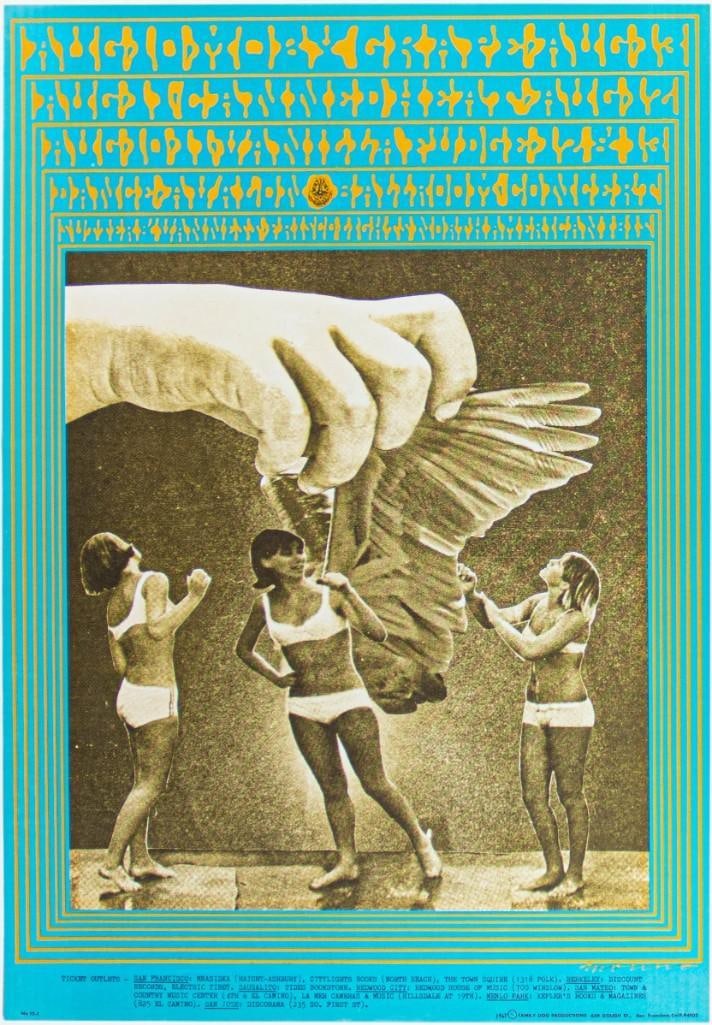 1967 FD-75 Moby Grape Canned Heat Avalon Ballroom Poster Near Mint 87: This 1967 Victor Moscoso poster was created for a run of Moby Grape/Canned Heat concerts at the Avalon. Moscoso created several amazing collages for the Family Dog and this one is a wonderful example