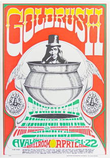 1967 FD-58 Quicksilver Messenger Service Avalon Ballroom Poster Mint 90: A beautiful &amp; whimsical Original First Printing Poster design by the greatest &#39;60s poster artist, Rick Griffin! Classic Family Dog action right here. A fan favorite!  --CRITICAL DETAILS-- --TI