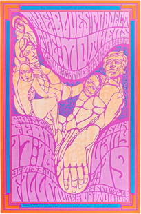 1967 BG-50 Frank Zappa The Mothers Canned Heat Fillmore Auditorium Poster & Postcard NG: This lot contains both a poster &amp; postcard:&#160;OP-1 and OPC-C.  This Wes Wilson issue announced a Fillmore Auditorium appearance by The Mothers and The Blues Project, the band that was a vehicle