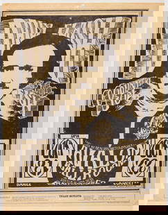 1966 FD-31 Daily Flash Country Joe Avalon Ballroom Handbill Extra Fine 67: Author and Poet Edgar Allen Poe graces this Avalon Ballroom handbill for a run of 1966 concerts Country Joe and the Fish headlined. This original handbill displays the correct date for the shows (Vers