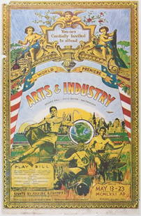 1971 Quicksilver Messenger Service Eric Burdon War San Francisco Civic Center Poster Extra Fine 61: This poster was produced for a massive 10-day event held at Brooks Hall at the San Francisco Civic Center in May 1971. Titled &#34;Arts and Industry&#34;, performers included Quicksilver Messenger Ser