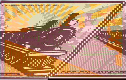 2006 Railroad Earth The Fillmore Poster Near Mint 89: The New Fillmore concert poster series was initiated in 1988 when legendary promoter Bill Graham started producing events again at the historic original Fillmore Auditorium in San Francisco. Though th