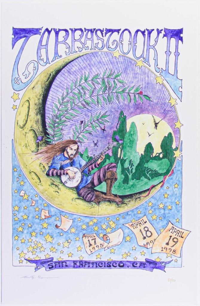 1998 Terrastock II San Francisco Signed LE Poster Near Mint 87 (1 of 2)