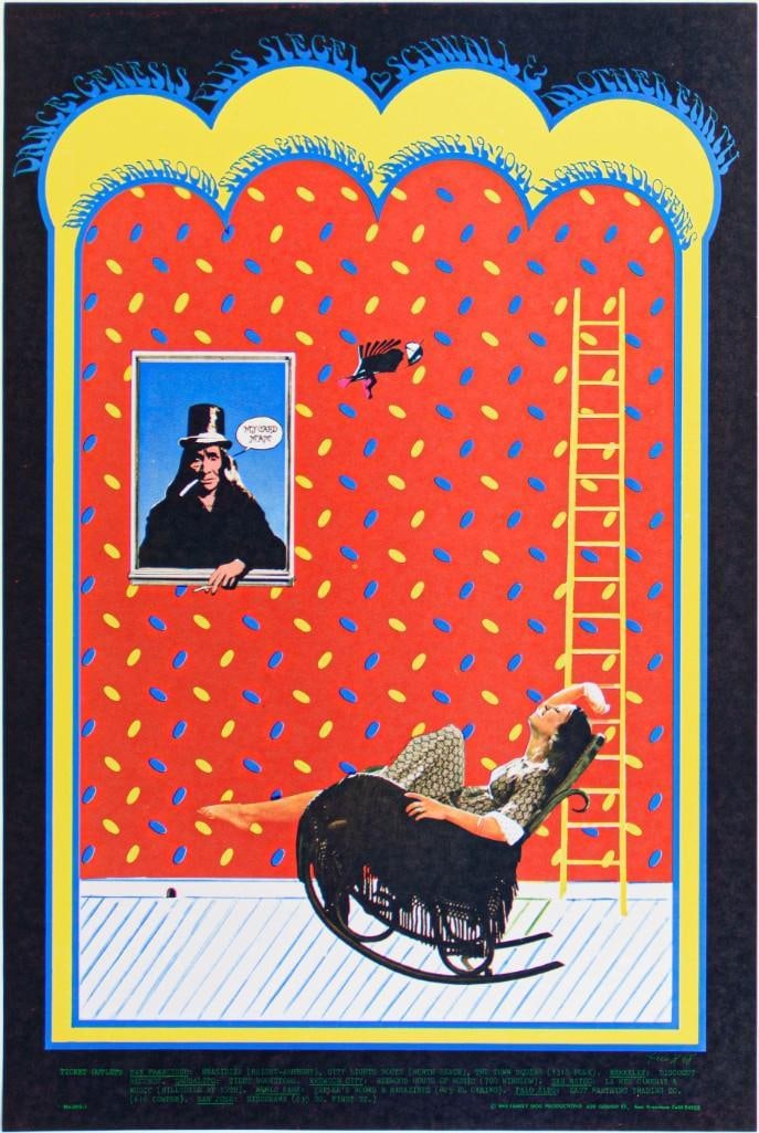 1968 FD-102 Genesis Siegal Schwall Mother Earth Avalon Ballroom Poster Near Mint 87 (1 of 2)