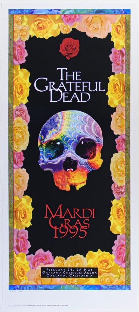 1995 Grateful Dead Oakland Coliseum Arena Mardi Gras LE Poster Near Mint 89 (1 of 2)